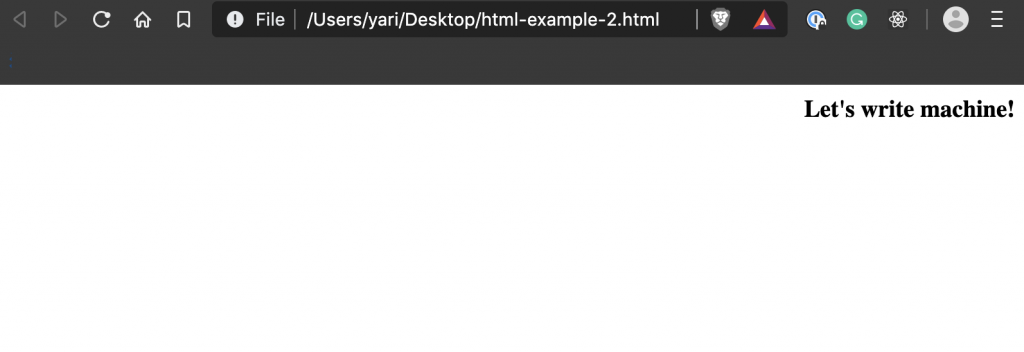 HTML Tag Attributes: Screenshot of HTML document with tags and attributes