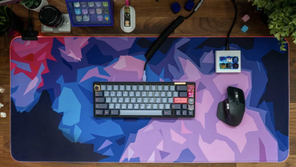 Office setup: desk mat