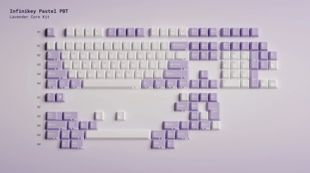 Office setup: Lavender keycaps